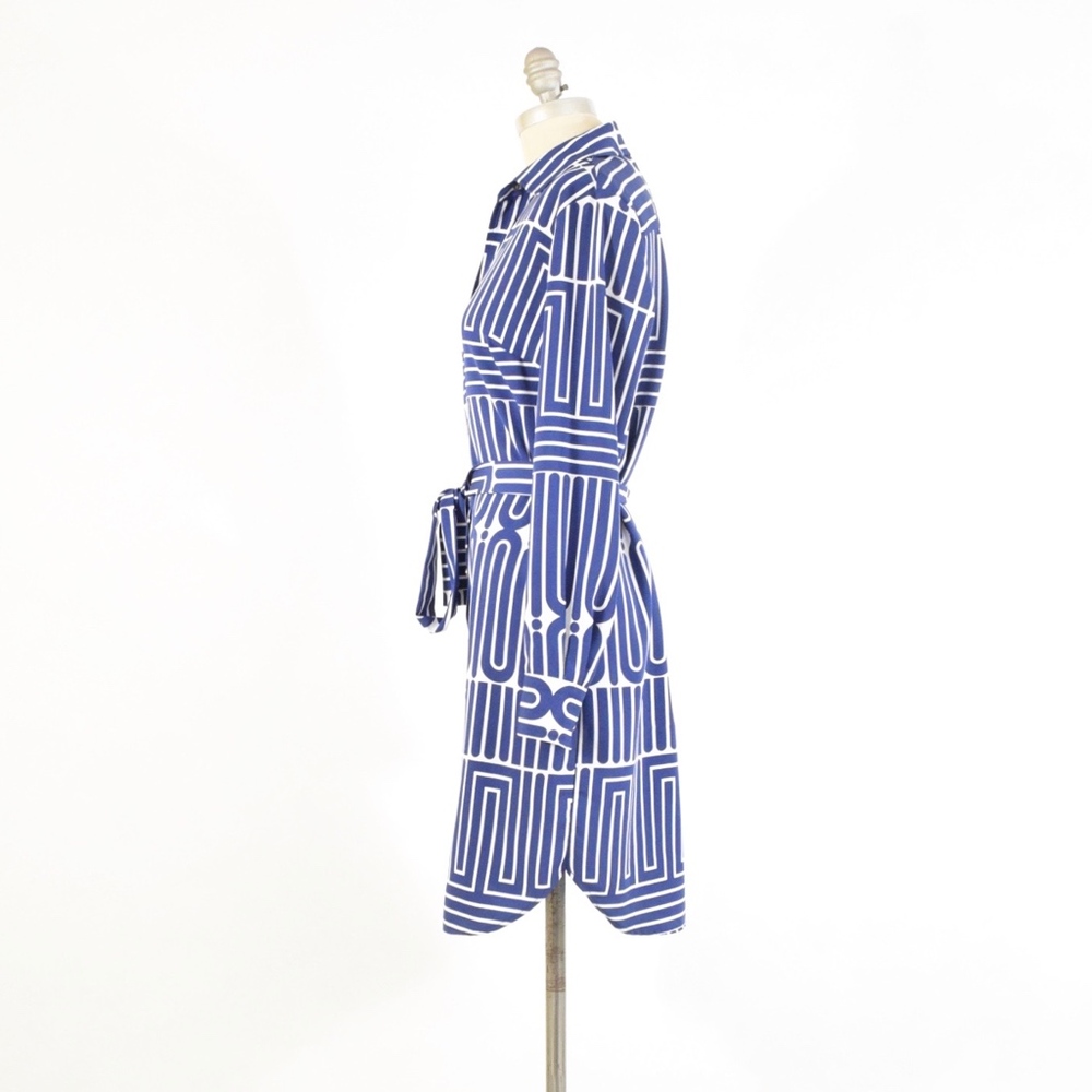 ❌SOLD❌Trina Turk Geo-Print Long Sleeve Shirtdress - Picture 3 of 6